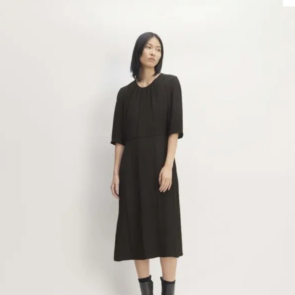 Everlane Black Relaxed Midi Dress
